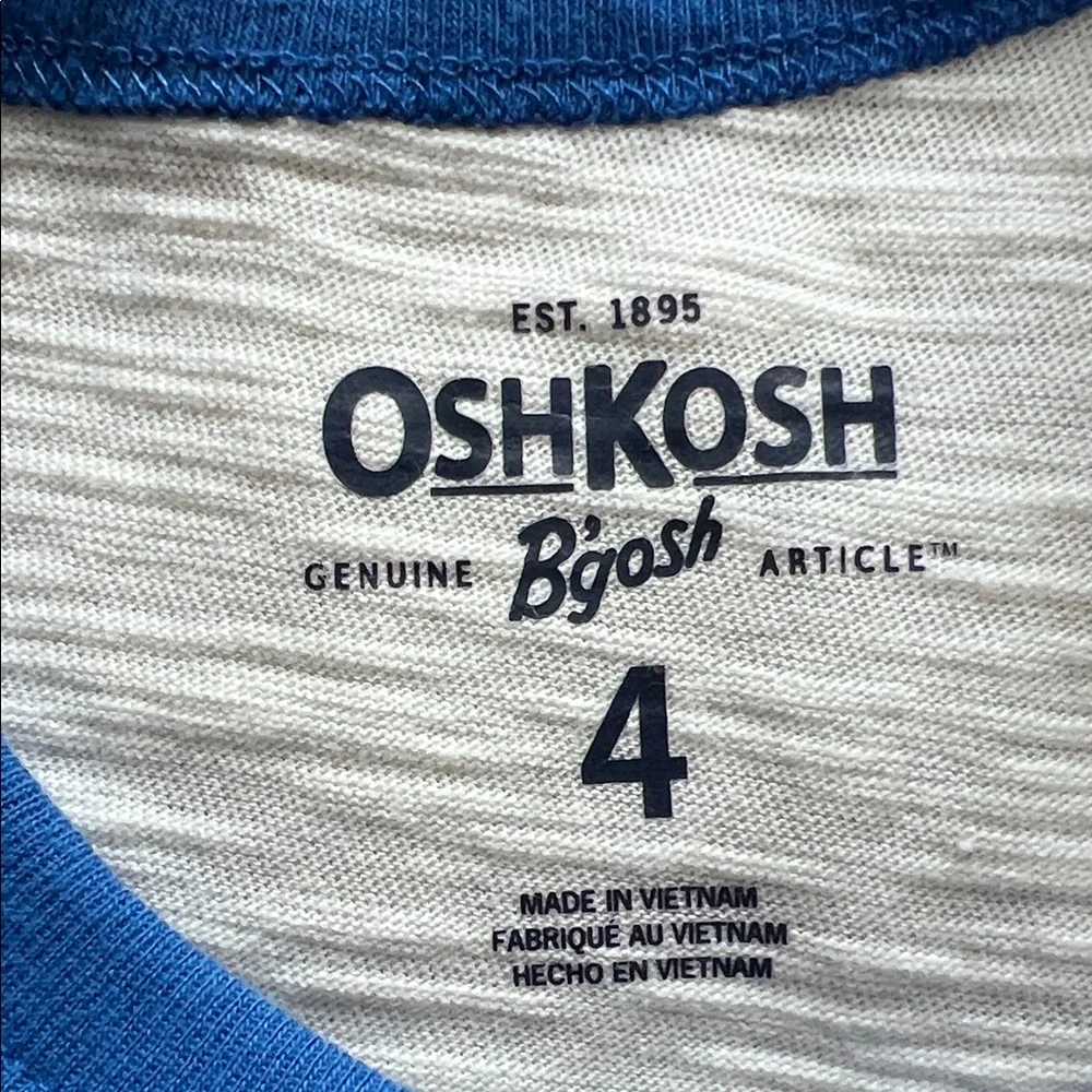 OshKosh B'gosh Touchdown Pro Tee -‎ White, Blue, and Gray